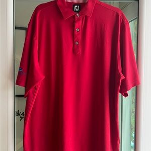 FootJoy Men's Red Golf Polo